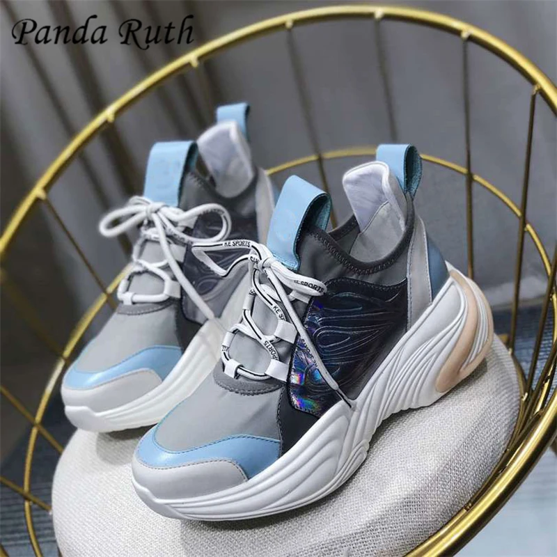 PandaRuth/Новинка 2019 года женская обувь Модные дышащие кроссовки из натуральной кожи