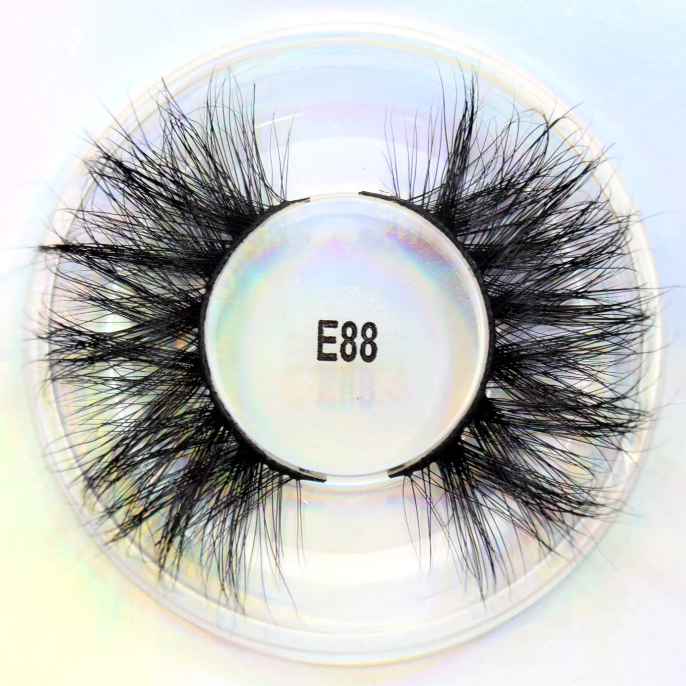 visofree 3d mink lashes natural 25mm lashes for beauty makeup false eyelashes Full Strip lash extension supplies E59 - Цвет: E88 Round