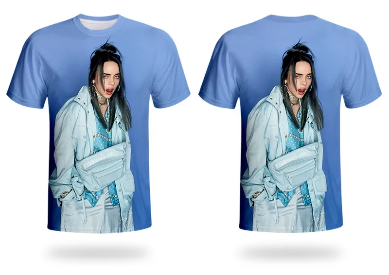 WHOSONG белая модная футболка для певицы Billie Eilish, популярная одежда в готическом стиле панк года топы для мальчиков и девочек