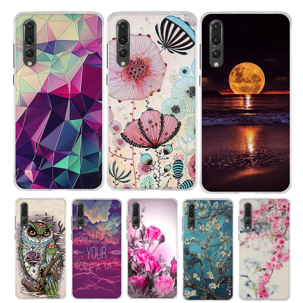 

For Huawei P20 Pro Case Silicone Cover For Huawei P20 Pro CLT-L09 CLT-L29 Coque Case Painting For Huawei P20plus Cover Bumper