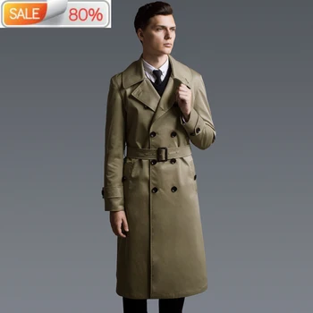 

Spring Autumn Jacket Trench Coat Men Streetwear Windbreaker Long Coats Plus Size Chaqueta Hombre NO.979 ND2045