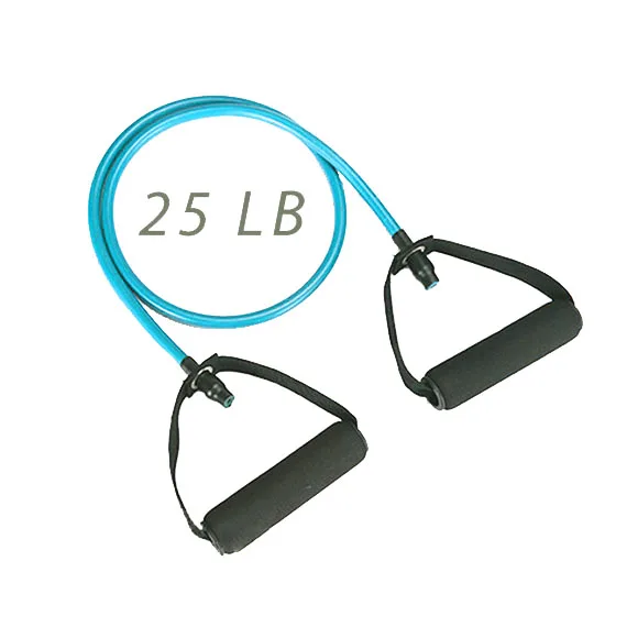 Blue 25 lbs 120 см эластичная лента для упражнений, йоги, пилатеса, расширенная тянущаяся веревка, трубы для физической терапии, силовой тренировки мышц - Цвет: Blue 25 lbs