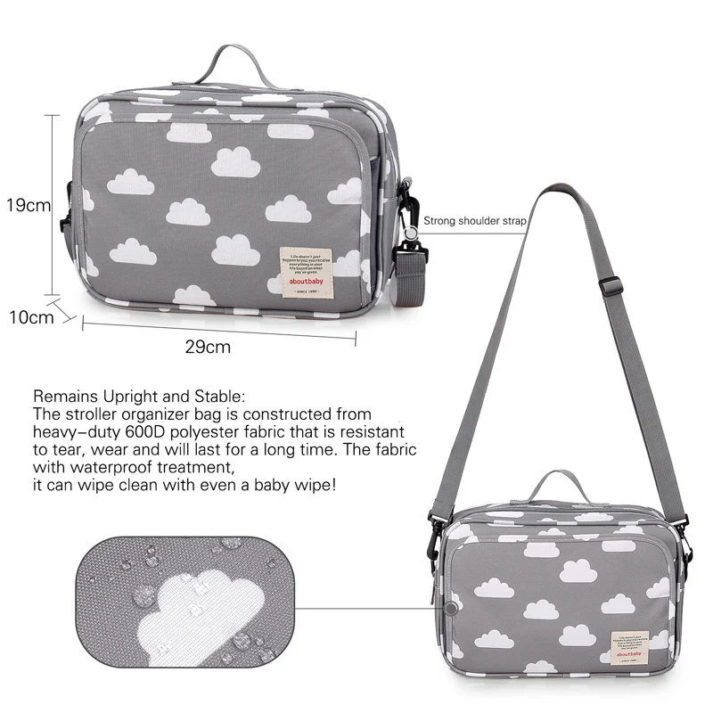 Baby stroller travel portable multifunctional nursing diaper bag polyester waterproof storage bag for mother and child image_2