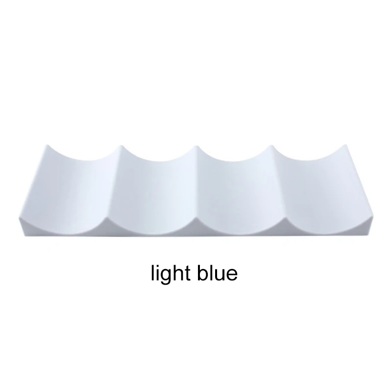 light blue Витрина для винных бутылок, Складывающийся коврик, портативный, европейский стиль, пластиковый, легко складывается, винный шкаф, стеллаж для хранения холодильника, 1 шт - Цвет: light blue