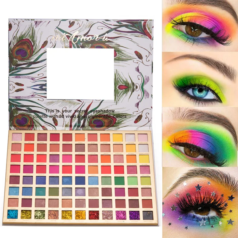 Professional 88 Colors Makeup Eyeshadow Palette Diamond Shine Colorful Pigmented Make Up Pressed Eye Shadow Shimmer Matte Powder Professional 88 Colors Makeup Eyeshadow Palette Diamond Shine Colorful Pigmented Make Up Pressed Eye Shadow Shimmer Matte Powder