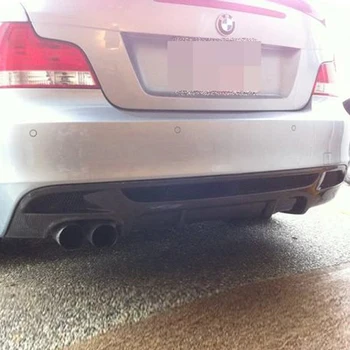 

E82 Carbon Fiber Rear Bumper Lip Diffuser for BMW E82 M tech 2011-2013 Car Styling Quad Exhaust Pipe,Dual Outlet