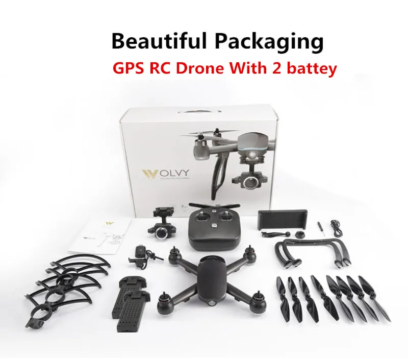 1080P Drone 2battery 5G gps Дрон бесщеточный двигатель, Квадрокоптер с камерой HD Gimbal ESC камера Дрон 3D объемный полёт вертолет Дрон профессиональный - Цвет: 1080P Drone 2battery