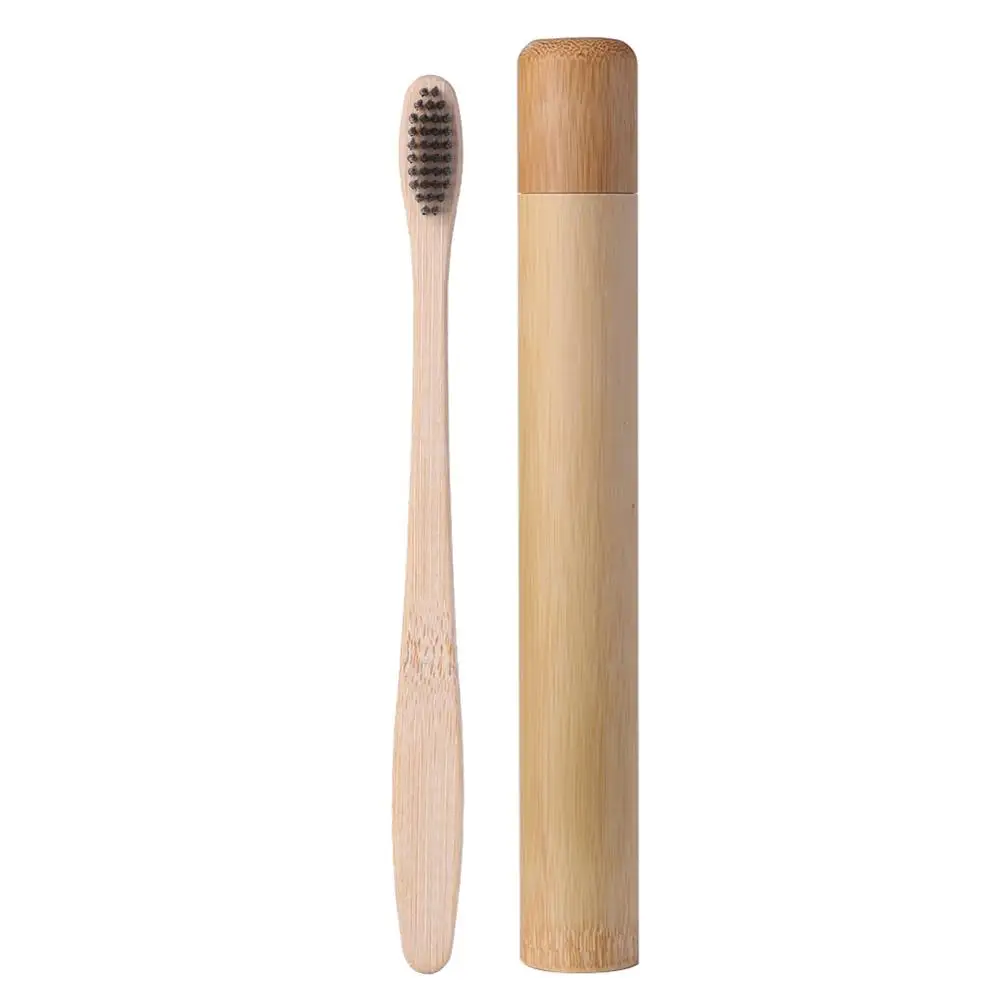 1pc brown 1/16 шт бамбуковые прослойки в Зубная щётка многоцветный eco-friendly зубные щетки с мягкой щетиной для детей Зубная щётка! антибактериальные сексуальные женские зубами Чистящая Щетка Уход за полостью рта - Цвет: 1pc brown