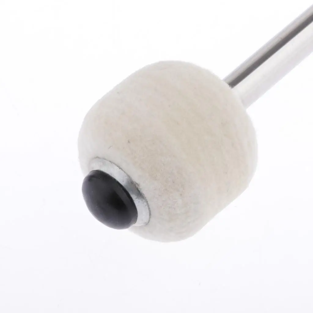 Alloy Marching Tenor Drum Mallets with Strap Stick Wool Felt Head Drum Parts