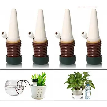 

4Pcs Automatic Vacation Plant Waterer Garden Cone Watering Spikes Self Watering Irrigation for Outdoor Indoor Plant Flower Use