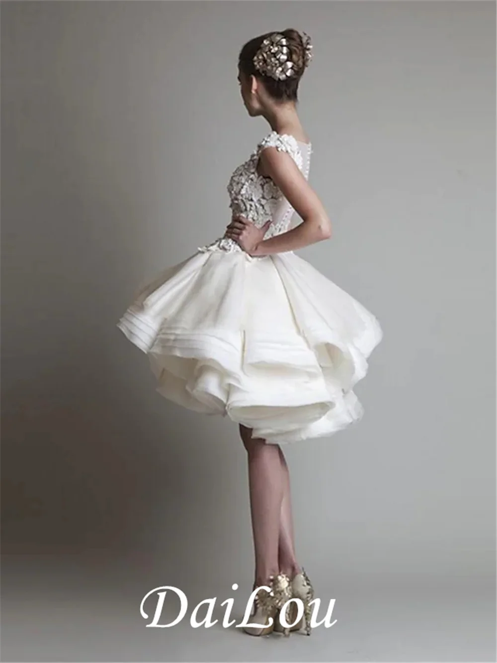 Sleeveless Short Organza Cocktail Dress, cocktail dress