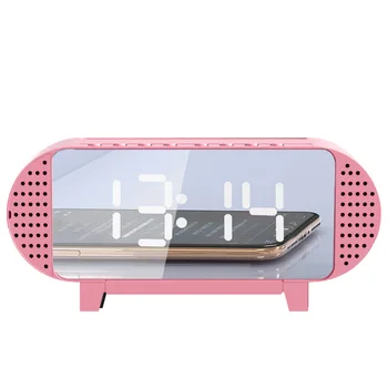 

Dual Digital Alarm Clock LED Mirror Electronic Clocks Multifunction Large Display Digital Table Clock with Temperature Calendar