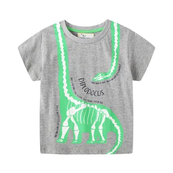 

Girls' T-shirt Children's Wear 2020 New Summer Children's Top Summer Cartoon Dinosaur Cotton Short Sleeve T-shirt 6614