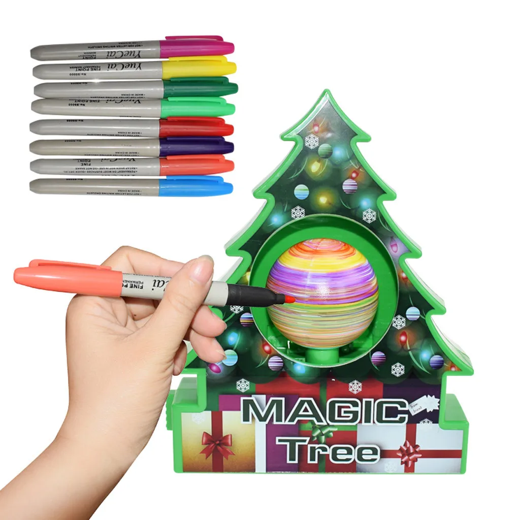 DIY елочные игрушки электрические игрушки для рисования Рождественская елка машина подарок для детей набор украшений WY6