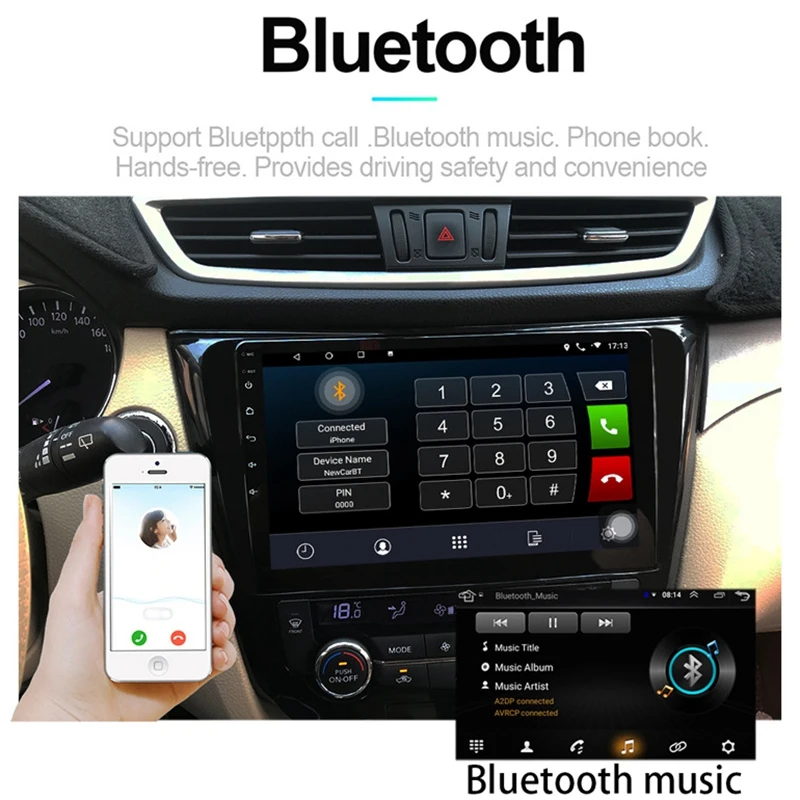2 Din автомагнитола 10,1 дюймов Hd Автомобильный Mp5 мультимедийный плеер Android 8,1 автомагнитола Gps навигация Wifi Bluetooth для Honda CRV 2012-20