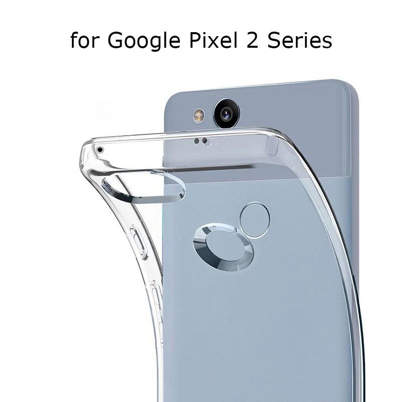 

Soft Full Cover for Google Pixel 2 2XL Case Covers Clear Transparent Silicone TPU Camera Protective Pixel2 2 XL Pixel2XL Bumper