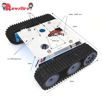 

DIY Aluminium Alloy Tank Robot Caterpillar Vehicle Platform Chassis Assembly Kit For Arduino