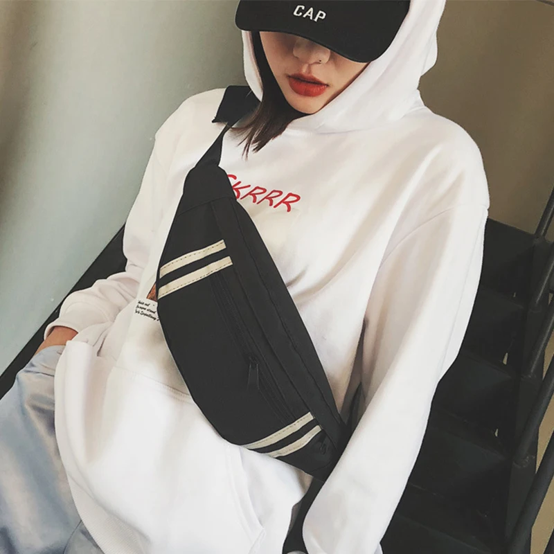 

Waist Pack Women Waist Bag For Men Hip Bag High Capacity Banana Bags Young People Kidney Hip Hop Bag Men Canvas Messenger Bags