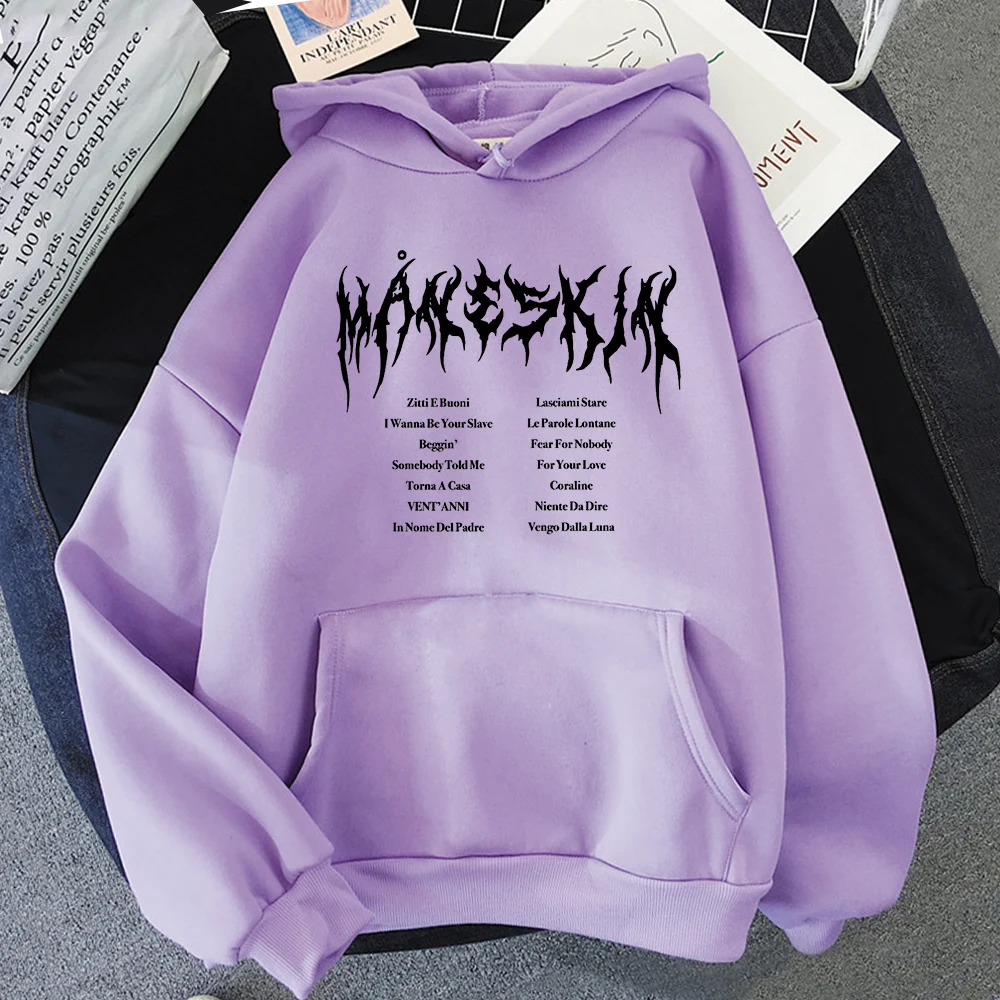 Maneskin Unisex Streetwear Hoodie Men's Hooded Sweatshirts Branded Men's Clothing Fashion Oversized Hoodies Women Tops Clothes - Image 4