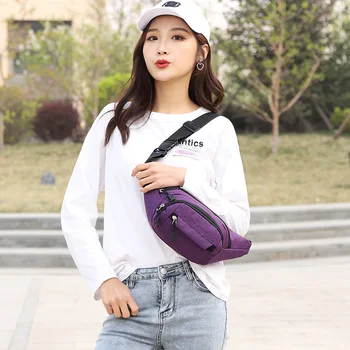 

2020 New Sports Waist Bag Female Outdoor Lightweight Running Nylon Messenger Small Bag Men's Mobile Phone Bag Shoulder Bag