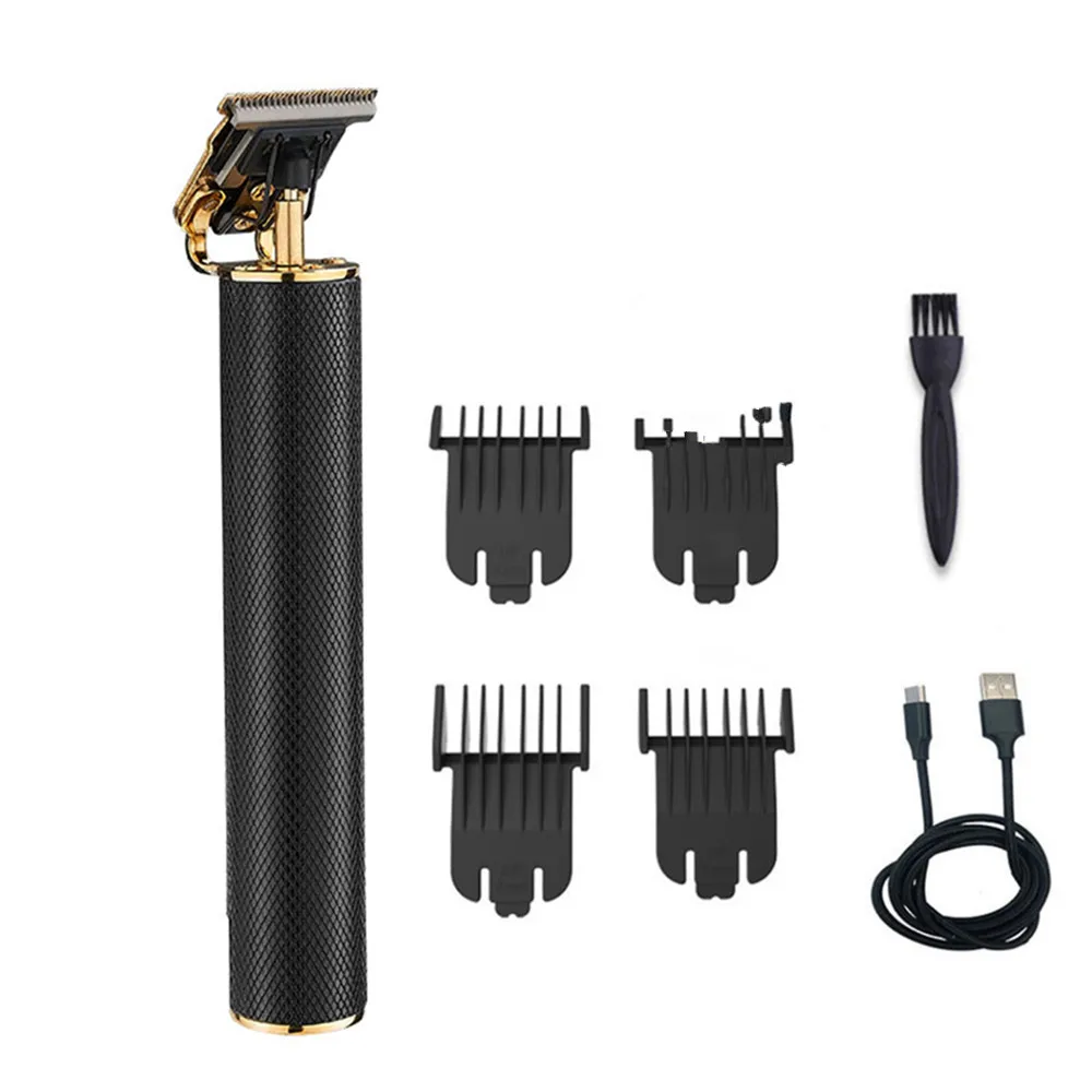 

Professional T-Type Ceramic Blade Men Electric Hair Clipper Hair Trimmer USB Rechargeable Hair Cutter Machine Hair Edge Outliner