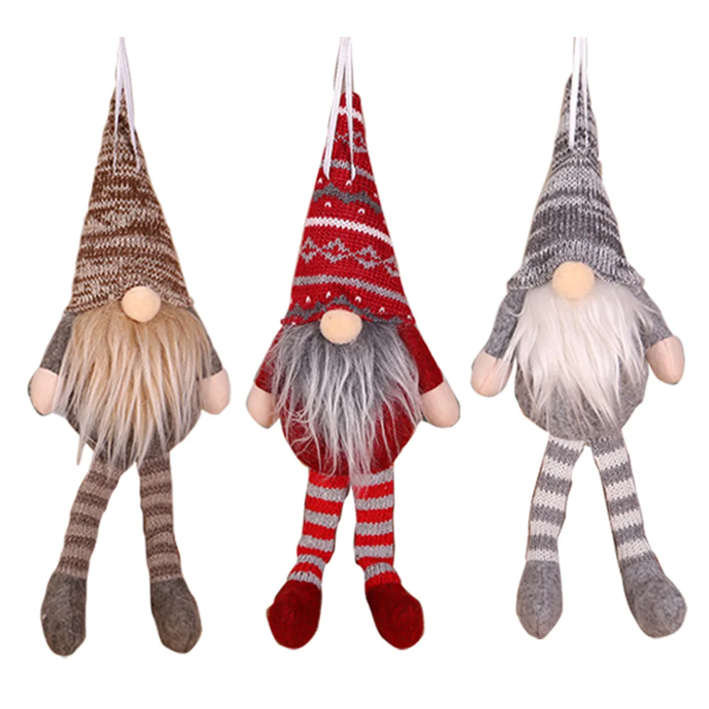 Счастливого Рождества длинная шляпа шведский Санта гном плюшевая кукла орнамент