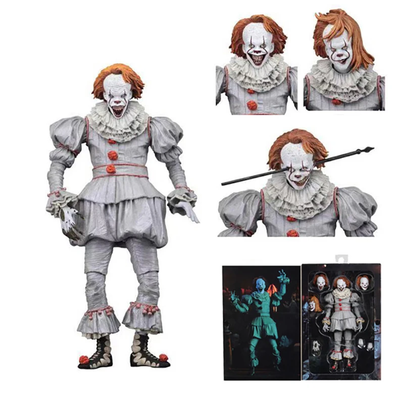 3 головки новинка оригинальная NECA ужас It Pennywise Joker ПВХ экшн-фигурка подарок на