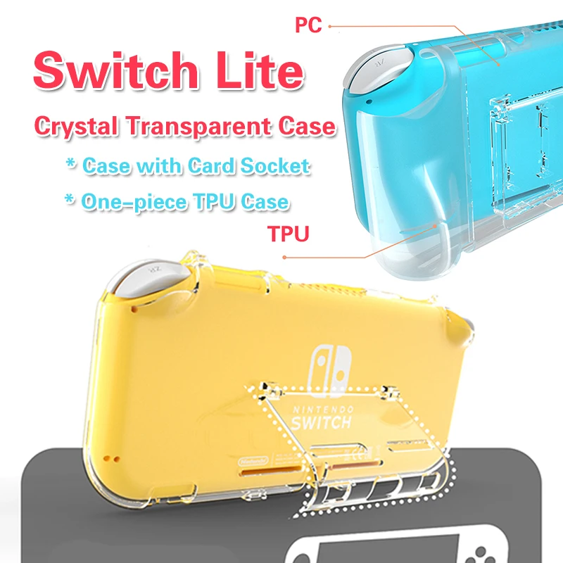 Жесткий защитный чехол для ПК Switch Mini Lite противоударный Nintendo прозрачный из ТПУ