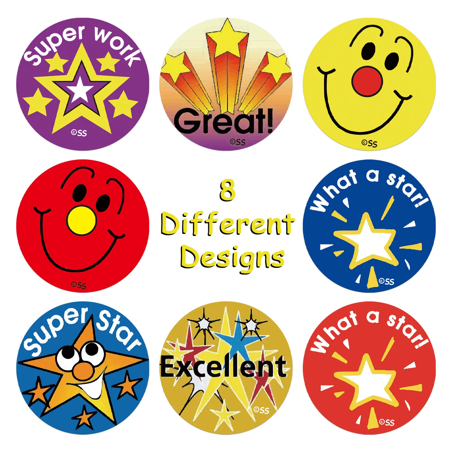 500pcs 2 5cm 1 inch happy face stickers dot teachers record reward stickers smiley face stickers office supplies donmaint co uk