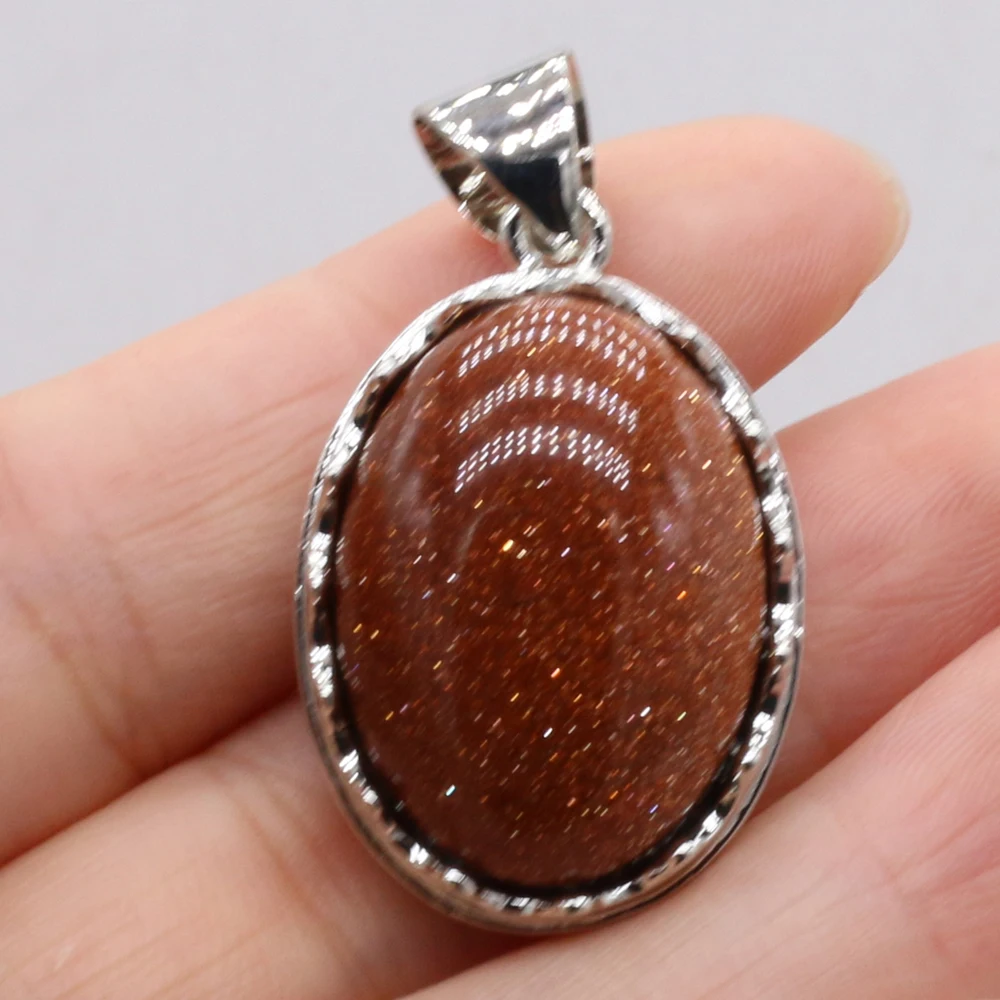 Natural Stone Pendant Egg-Shaped Lace Pendant Rose Quartz/Malachite/Lapis Lazuli/Agates For Jewelry Making DIY Necklace Earrings