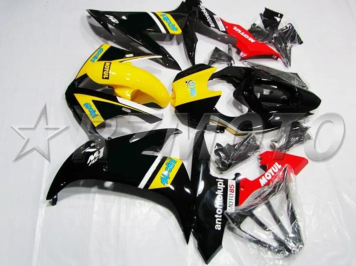 ABS литье мотоцикла Обтекатели подходят для Yamaha YZF-1000-R1 2004 2005 2006 04 05 06 обтекатель кузова набор на заказ желтый черный