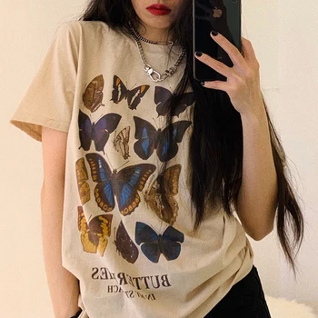

New Minga London T-shirt Men Women 1:1 Best Quality Digital butterfly printing Minga London clothes harajuku retro t shirt
