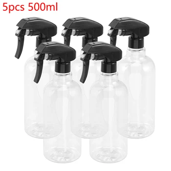 

2/5pc 500ml Empty Mist Spray Bottle Trigger Sprayer Hairdressing Plant Watering For Hair And Body Sprays