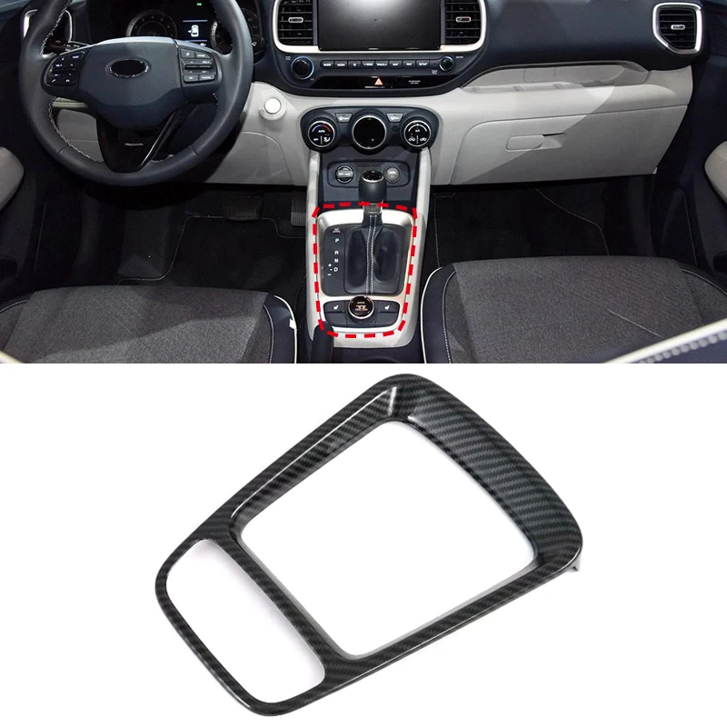 

For Hyundai Venue 2019 2020 Carbon Style Gear Box Panel Frame Decoration Cover Trim Car Styling