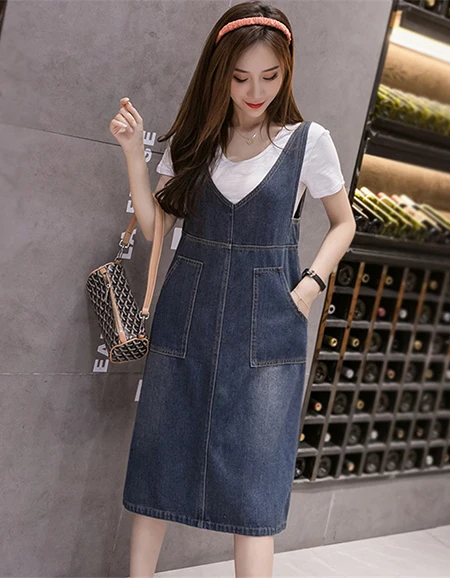 jeans strap dress