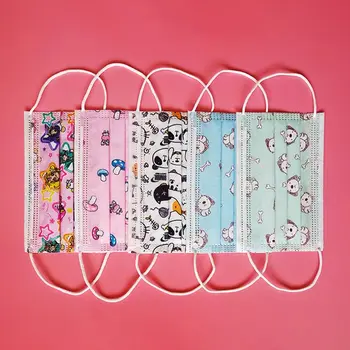 

10Pcs Three layers of disposable masks for children Dust proof safe and breathable