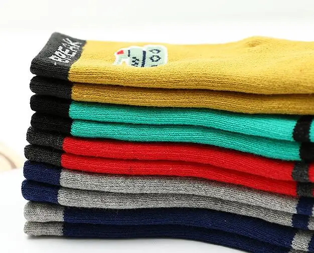 5 Pairs/Lot New Winter Boys Socks Plus Velvet Thick Cotton Children Socks 3-15 Year Kids Socks For Boys