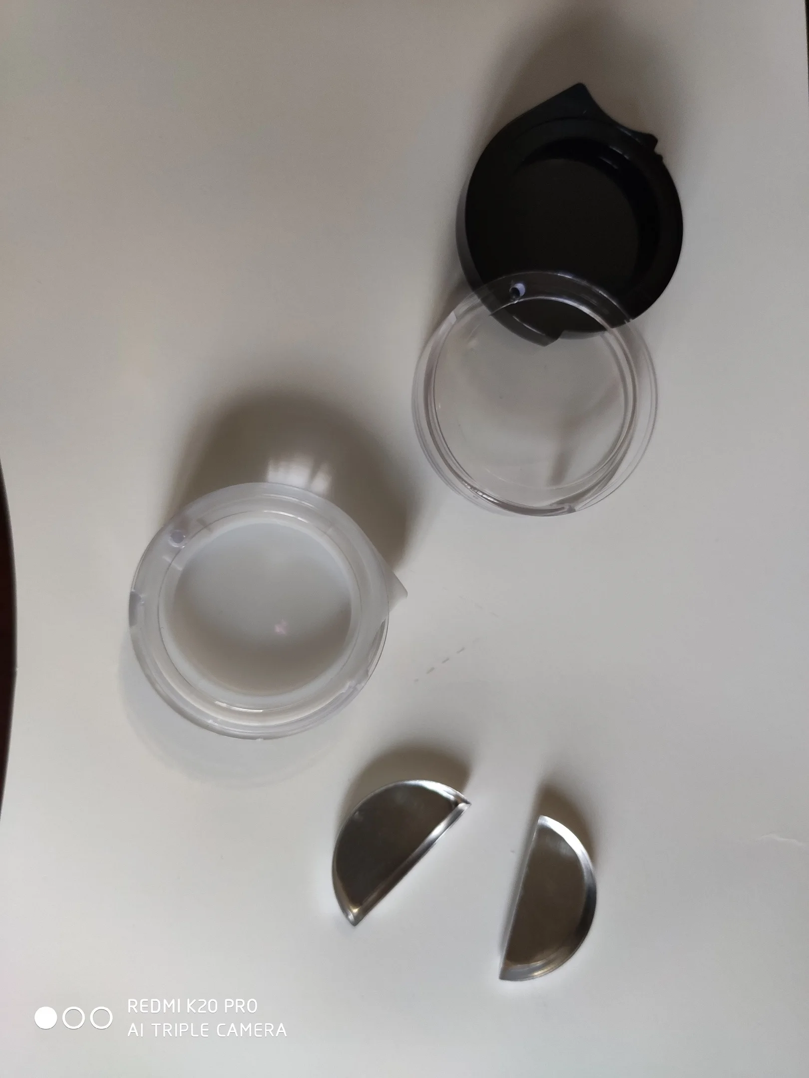 2pc pan 2 г прозрачный/черный/белый банка жестяная банка чехол для теней для век мощность/румяна чехол коричневый глаз сделать алюминиевый Пан косметическая упаковка - Цвет: 2pc pan