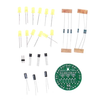 

DIY Electronic Kit Set LED Round Water Light Production Kit for Skill Training Soldering Practice Parts Lamp Accessory
