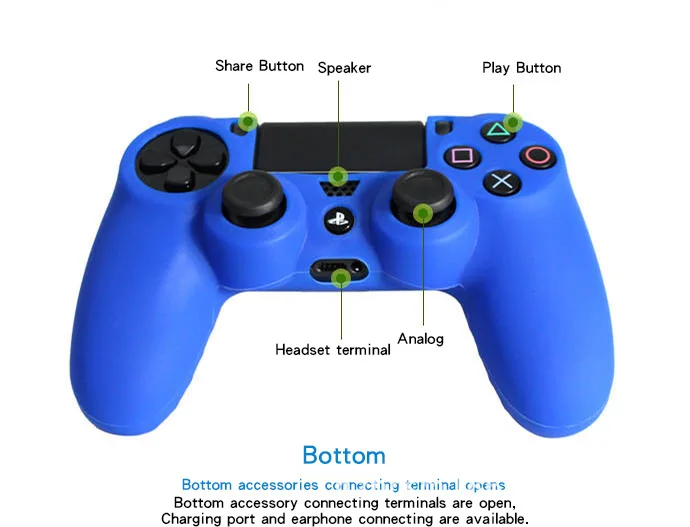 PS4 Silicone Protective Sleeve for Handles Oil Injection Dirt-proof Cover Shatter-resistant Anti-slip