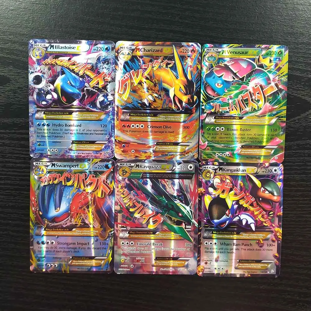 TAKARA TOMY Pokemon Cards 30 мега палубная настольная игра коллекции битва сияющая карта детские игрушки флеш-карты настольная игра