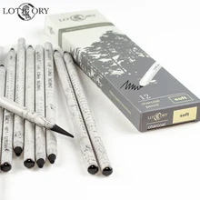 

Lotory 12Pcs/Set Charcoal Pencil Simple Special Black Paper Roll Drawing Pencils For School Crayon Bold Carbon Core Art Supplies