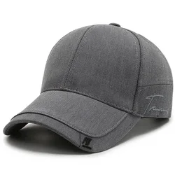Premium Solid Cotton Baseball Caps for Men - Outdoor Trucker Hats (GRAY)