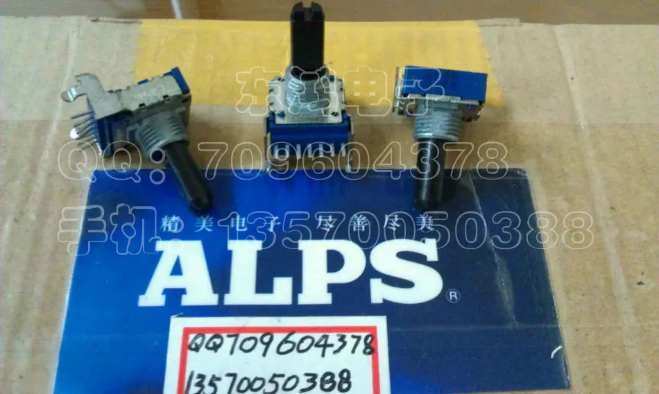 

2PCS/LOT ALPS RK14 type potentiometer with double center B20K thread measure up to 18MM..