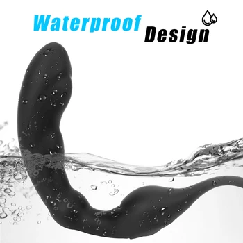 Silicone Anal Plug Butt Delay Ejaculation Ring Waterproof Massager Stimulator Sex Toy for Men Male Prostate Massage Vibrator 5