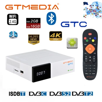

GTMEDIA GTC Smart TV Box Android 6.0 DVB-S2/T2/C 4K H.265 Wifi Support GTPlayer Netflix Set top Box Media Player Android TV BOX