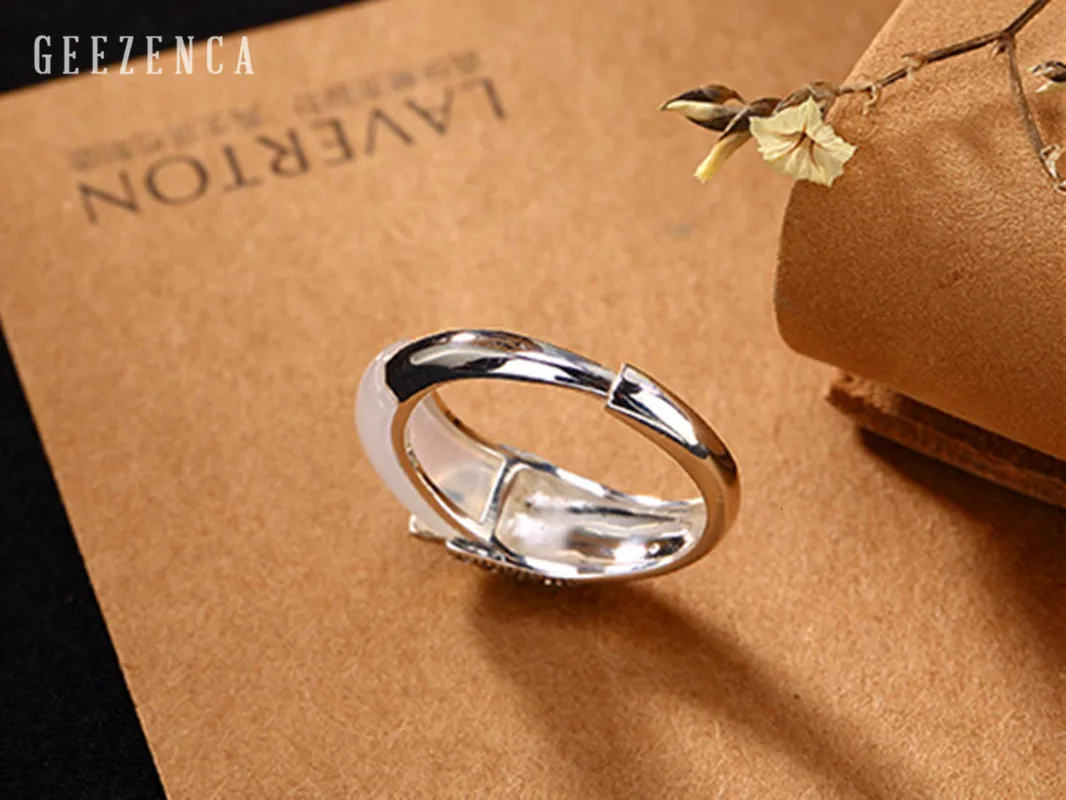 925 Стерлинговое тайское серебристого цвета драгоценный камень ручной работы мозаика ремесло кольцо для женщин халцедон ювелирные изделия Роскошные модное кольцо подарок
