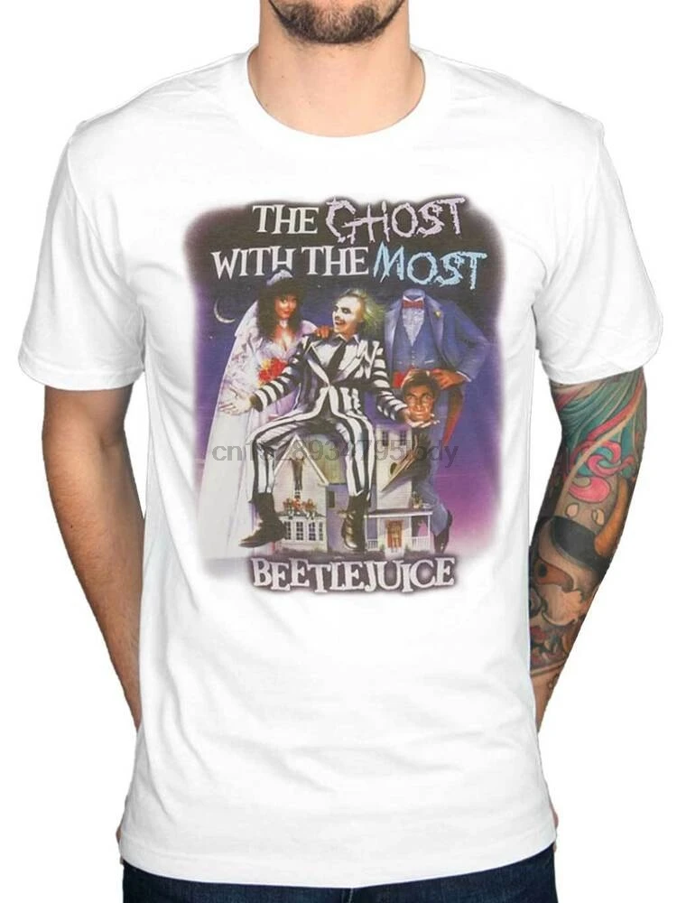 Официальный Beetlejuice The Ghost с большинством футболок культовый фильм товара