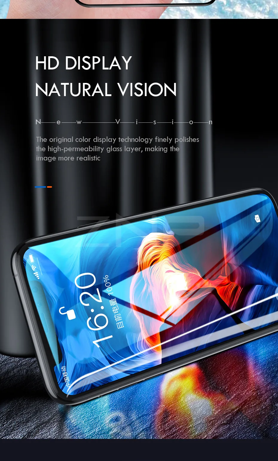 ZNP 200D Защитное стекло для iPhone 7 8 6 6S Plus X XS Max XR Защитная пленка для экрана для iPhone 11 Pro Max закаленное стекло