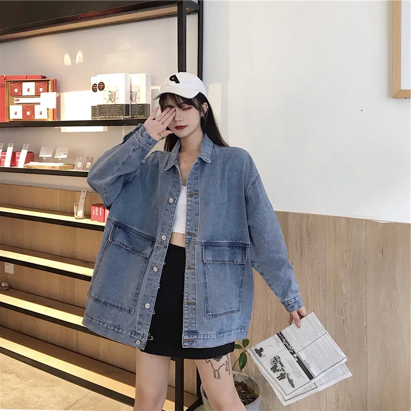 

BF Style Loose-Fit Jeans Coat Women's 2020 New Style Korean-style Spring and Autumn Students Harajuku-Style Jacket Workwear Jack